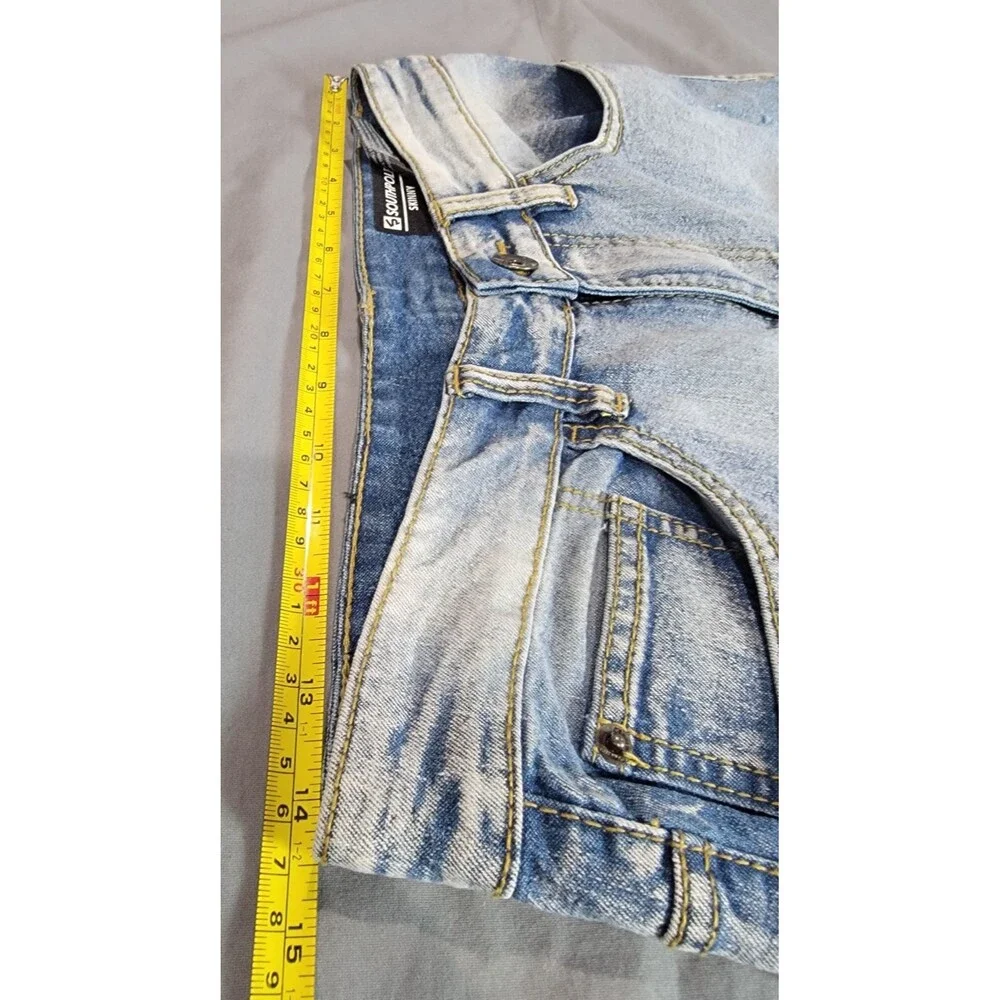 Southpole Skinny Jeans Mens 29x30 Distressed Light Wash Denim Streetwear